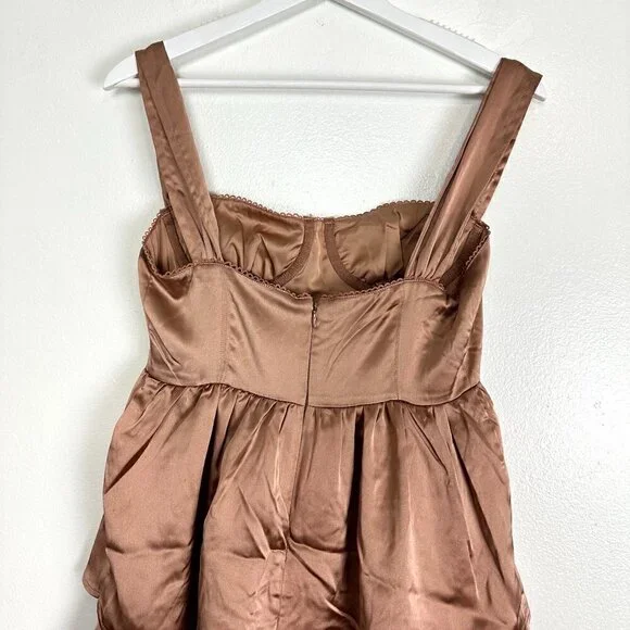 WEWOREWHAT Corset High Low Maxi Dress in Canvas Size US 4 - Picture 10 of 14